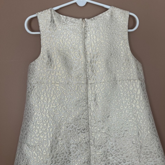{Gymboree} Sleeveless Animal Print Empire Waist Dress in Gold Shimmer - Girls 5 - Picture 5 of 12